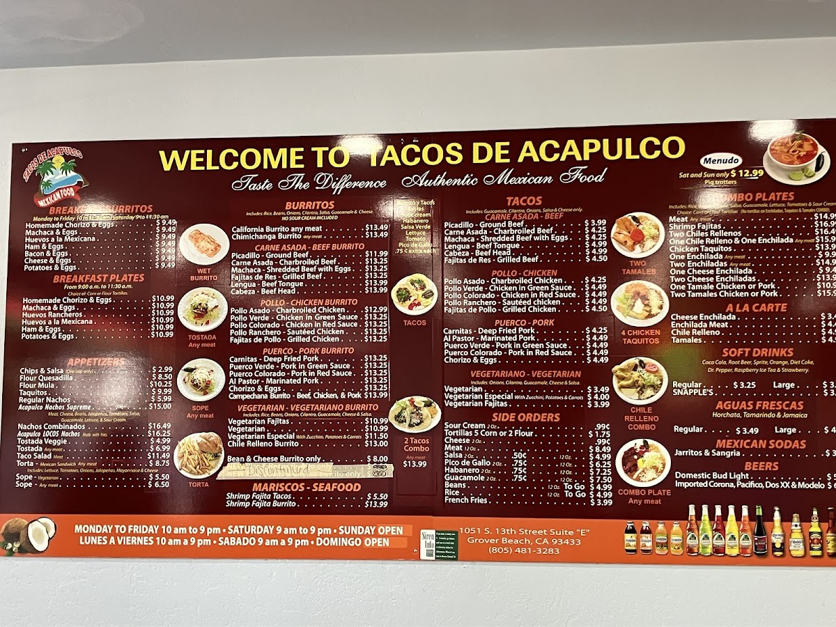 Tacos De Acapulco Grover Beach Menu - Image 2