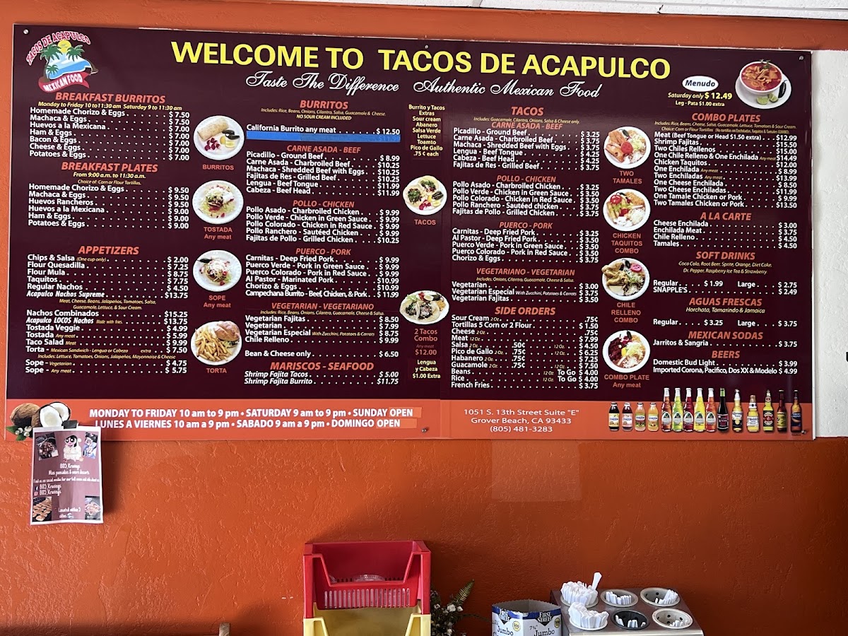 Tacos De Acapulco Grover Beach Menu - Image 4
