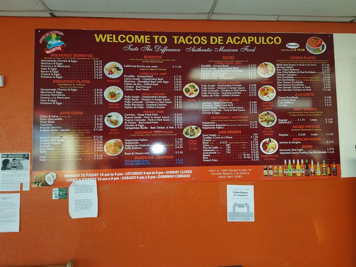 Tacos De Acapulco Grover Beach Menu - Image 5